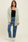 Light Olive Striped Oversized Button Down Shirt
