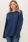 Navy Oversized Exposed Seam Sweater