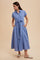 Blue Button Down Shirt Maxi Dress