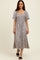 Taupe/Black Printed Dress With Pockets