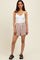 Light Mocha Ribbed Texture Drawstring Shorts