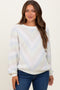 Cream Multi Crew Neck Striped Long Sleeve Maternity Sweater
