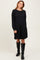 Black Rib Knit Long Sleeve Dress