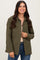 Olive Quilted Button Jacket