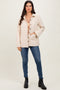 Cream Quilted Button Jacket
