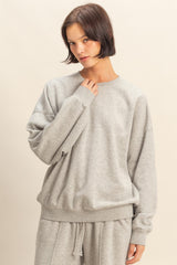 Heather Gray Long Sleeve Maternity Sweatshirt