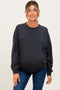 Black Long Sleeve Maternity Sweatshirt