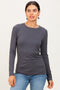 Charcoal Basic Long Sleeve Top