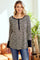 Cream Animal Print Henley Top