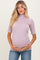 Mauve Soft Brushed Knit Mock Neck Maternity Top