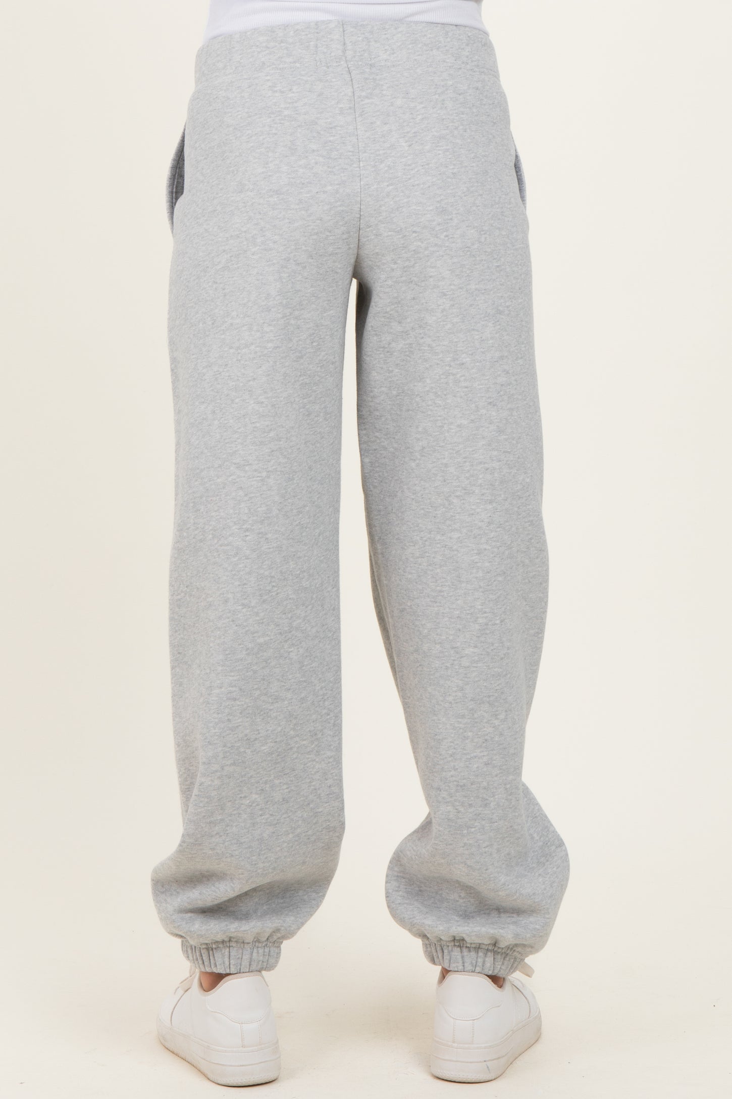 Heather Grey Fleece Maternity Sweatpants