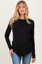 Black Long Sleeve Maternity Top