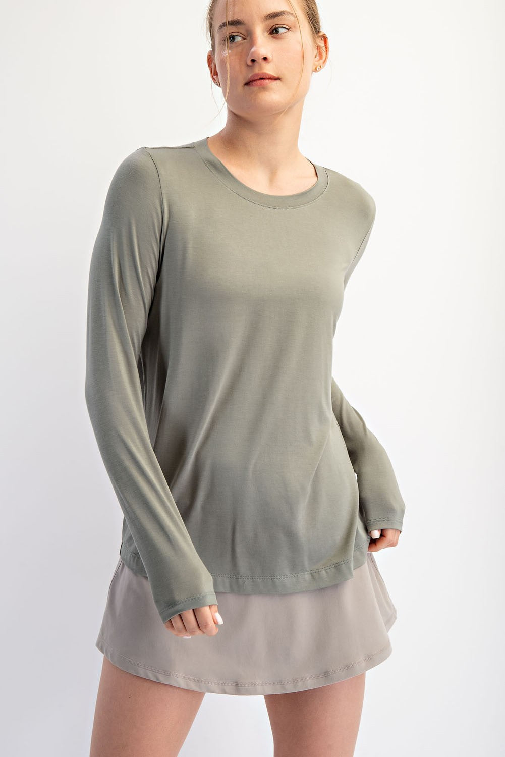 Light Olive Long Sleeve Top