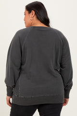 Charcoal Vintage Wash French Terry Plus Pullover