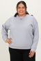 Heather Grey Basic Fleece Crewneck Sweatshirt
