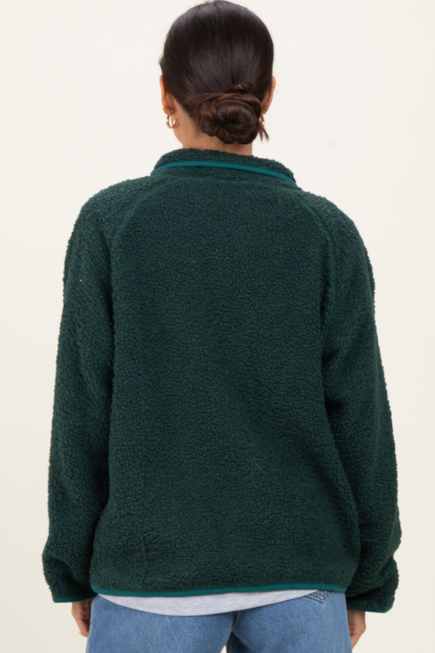 Forest Green Fleece Full Zip Jacket
