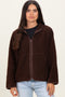 Brown Fleece Full Zip Jacket