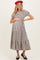 Cream/Olive Striped Short Sleeve Tiered Maternity Maxi Dress