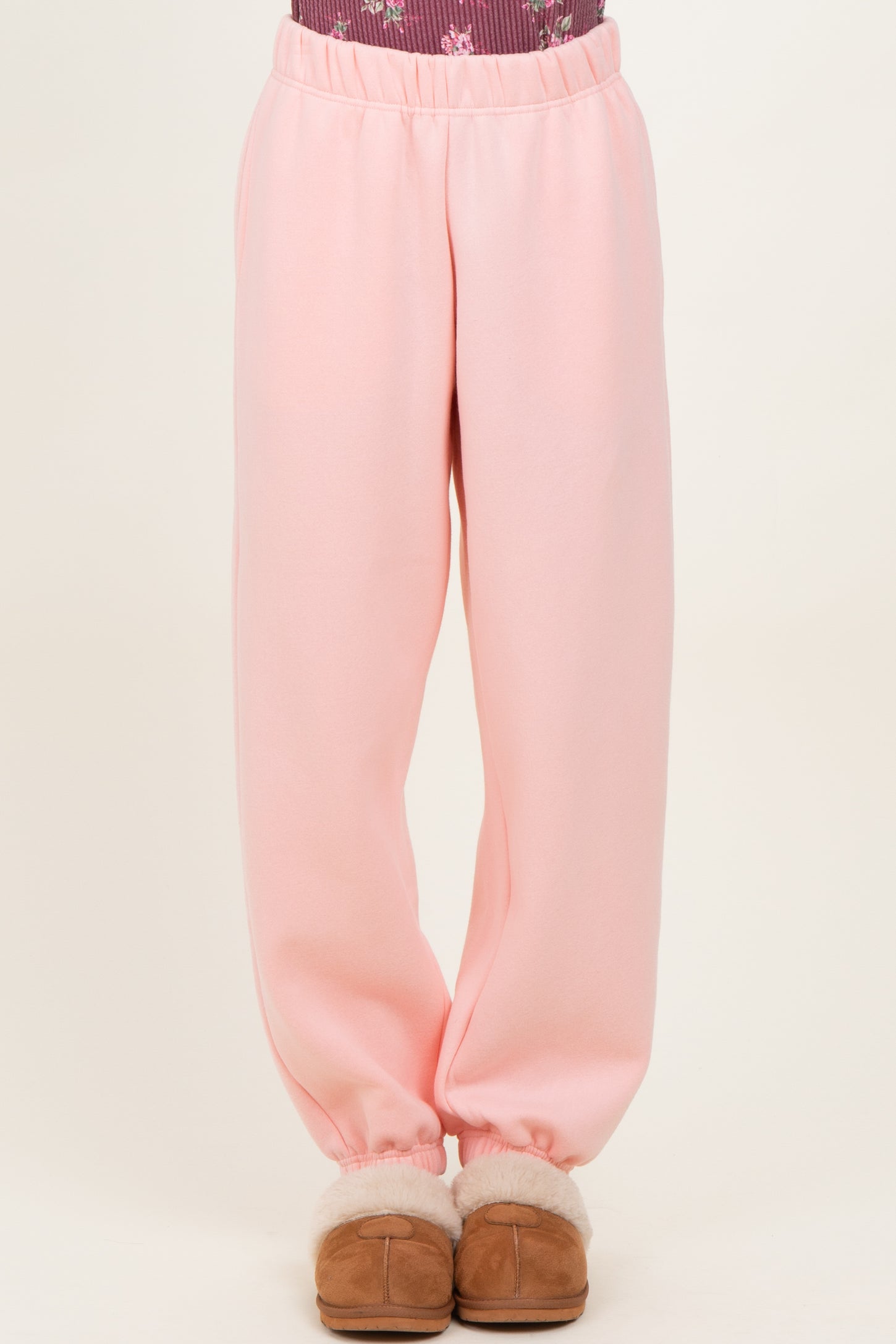 Light Pink Fleece Sweatpants