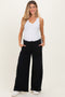 Black Fleece Wide Leg Maternity Sweatpants