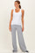 Heather Grey Brushed Knit Flare Leg Pants