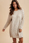 Cream Speckle Knit Sweater Dress