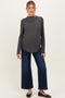 Navy Dark Wash Cropped Maternity Wide Leg Jeans