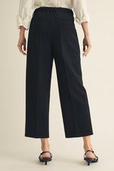 Black Elastic Waist Semi Formal Slacks