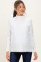 Ivory Mock Neck Exposed Seam Maternity Sweater