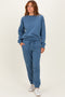Dusty Blue Fleece Long Sleeve Pullover & Jogger Set