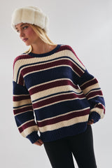 Multicolor Striped Chunky Knit Sweater