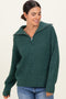 Green Half Zip Pullover Sweater