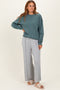 Heather Grey Wide Leg Ankle Lounge Pants