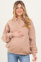 Camel Oversized Polo Maternity Pullover