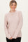 Beige Textured Rib Crew Neck Long Sleeve