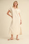 Oatmeal Collared Oversized Midi Dress