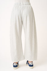 Ivory Barrel Leg Terry Sweatpants