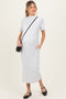 Heather Grey Cotton T-Shirt Maternity Midi Dress