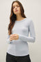 Baby Blue Long Sleeve Top
