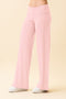 Light Pink Wide Leg Fold Over Lounge Pants