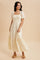 Light Yellow Smocked Button Down Maxi Dress