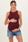 Medium Denim Pull On Patch Pocket Maternity Denim Shorts