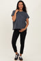 Charcoal Mineral Wash Boxy Fit Maternity T-Shirt