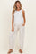 Oatmeal Linen Blend Barrel Leg Maternity Pants