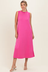 Fuchsia Sleeveless Midi Dress