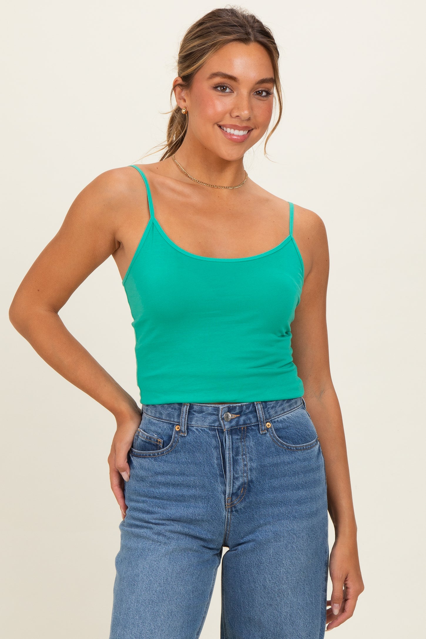 Emerald Basic Adjustable Strap Cami