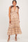 Brown Plaid Shoulder Tie Maternity Dress