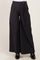 maternity wear black wide-leg pants with a tied waistband and front button detail