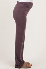 PinkBlush Purple Foldover Maternity Lounge Pants