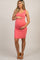 PinkBlush Coral Sleeveless Ruched Fitted Maternity Dress